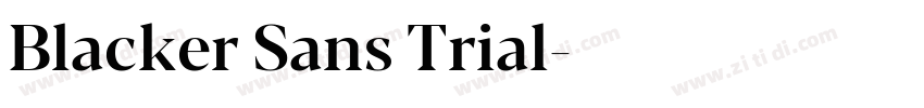 Blacker Sans Trial字体转换